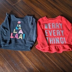 2 Christmas sweatshirts